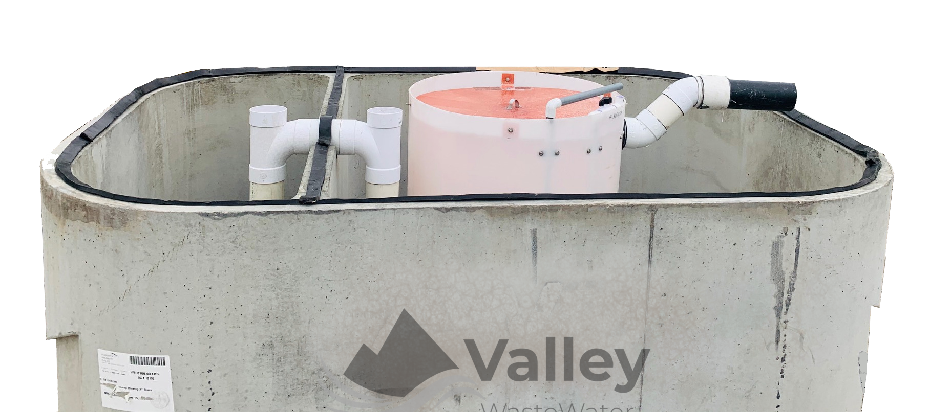 MBBR 2 compartment concrete tank