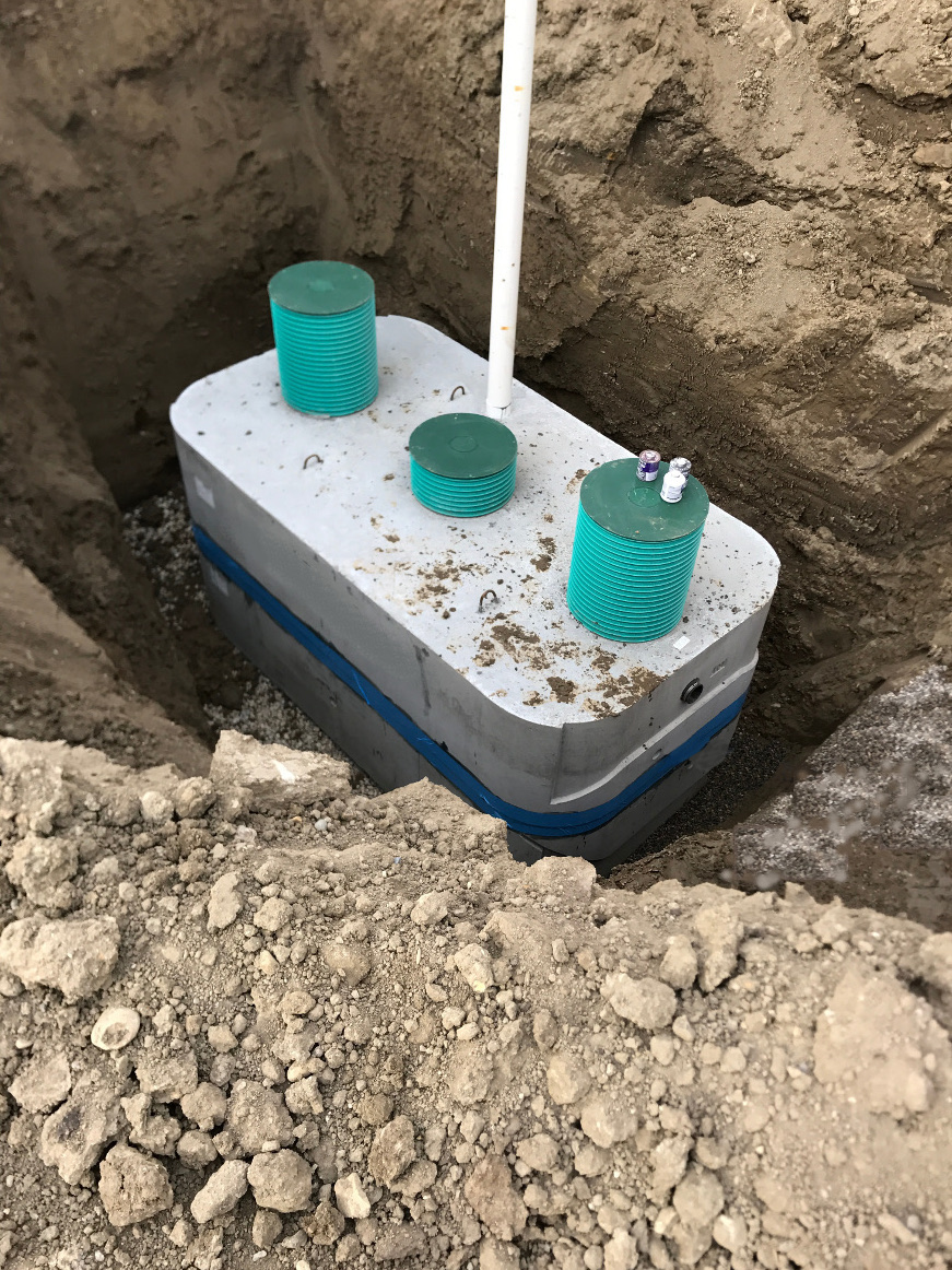 Concrete Septic Tank, Installed by Water Dr., Calgary, Alberta